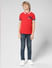 JUNIOR BOYS Red Applique Polo T-shirt_412036+5