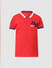 JUNIOR BOYS Red Applique Polo T-shirt_412036+6