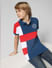 JUNIOR BOYS Blue Colourblocked Polo T-shirt_412038+1