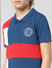 JUNIOR BOYS Blue Colourblocked Polo T-shirt_412038+4