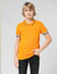 JUNIOR BOYS Orange Logo Text Polo T-shirt_412040+2