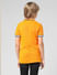 JUNIOR BOYS Orange Logo Text Polo T-shirt_412040+3