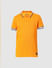 JUNIOR BOYS Orange Logo Text Polo T-shirt_412040+6