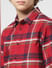 JUNIOR BOYS Red Check Full Sleeves Shirt_412043+4