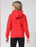 JUNIOR BOYS Red Logo Print Hooded Sweatshirt_412057+3