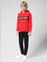 JUNIOR BOYS Red Logo Print Hooded Sweatshirt_412057+5