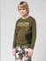 JUNIOR BOYS Green Colourblocked Sweatshirt_412065+2