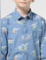JUNIOR BOYS Blue Printed Full Sleeves Shirt_412073+4