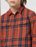 JUNIOR BOYS Orange Check Full Sleeves Shirt_412076+4