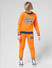 JUNIOR BOYS Orange Printed Co-ord Set Sweatshirt_412085+4