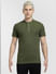 Dark Green Henley T-shirt_405035+7