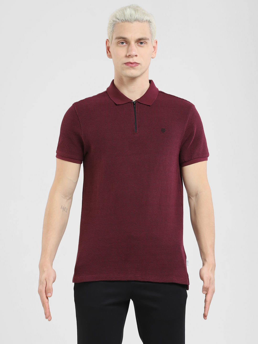 Polo shirt clearance with zip neck