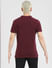 Burgundy Zip-Up Polo T-shirt_405030+8