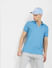 Blue Zip-Up Polo T-shirt_405031+1