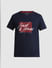 Navy Logo Print Crew Neck T-shirt_413125+7