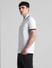 White Contrast Rib Polo T-shirt_413128+3