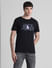 Black Logo Print Crew Neck T-shirt_413134+2