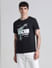 Black Graphic Print Crew Neck T-shirt_413137+2