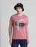Pink Graphic Print Crew Neck T-shirt_413138+1