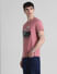 Pink Graphic Print Crew Neck T-shirt_413138+3
