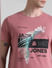 Pink Graphic Print Crew Neck T-shirt_413138+5