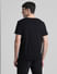 Black Tropical Print Crew Neck T-shirt_413141+4