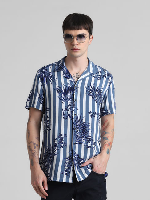 Blue Striped Resort Shirt