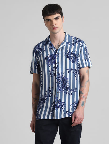 Blue Striped Resort Shirt