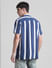 Blue Striped Short Sleeves Shirt_413146+4