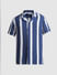 Blue Striped Short Sleeves Shirt_413146+7