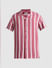 Pink Striped Short Sleeves Shirt_413147+7