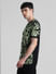 Black Printed Jacquard Knit T-shirt_413149+3