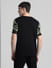 Black Printed Jacquard Knit Pullover_413149+4