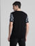 Black Printed Jacquard Knit T-shirt_413151+4