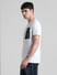 White Pocket Detail Crew Neck T-shirt_413152+3