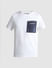 White Pocket Detail Crew Neck T-shirt_413152+7