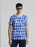 Blue Typographic Print Crew Neck T-shirt_413153+1