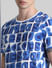 Blue Typographic Print Crew Neck T-shirt_413153+5