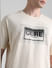 Beige Logo Oversized Crew Neck T-shirt_413155+5