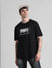 Black Logo Print Oversized T-shirt_413156+1