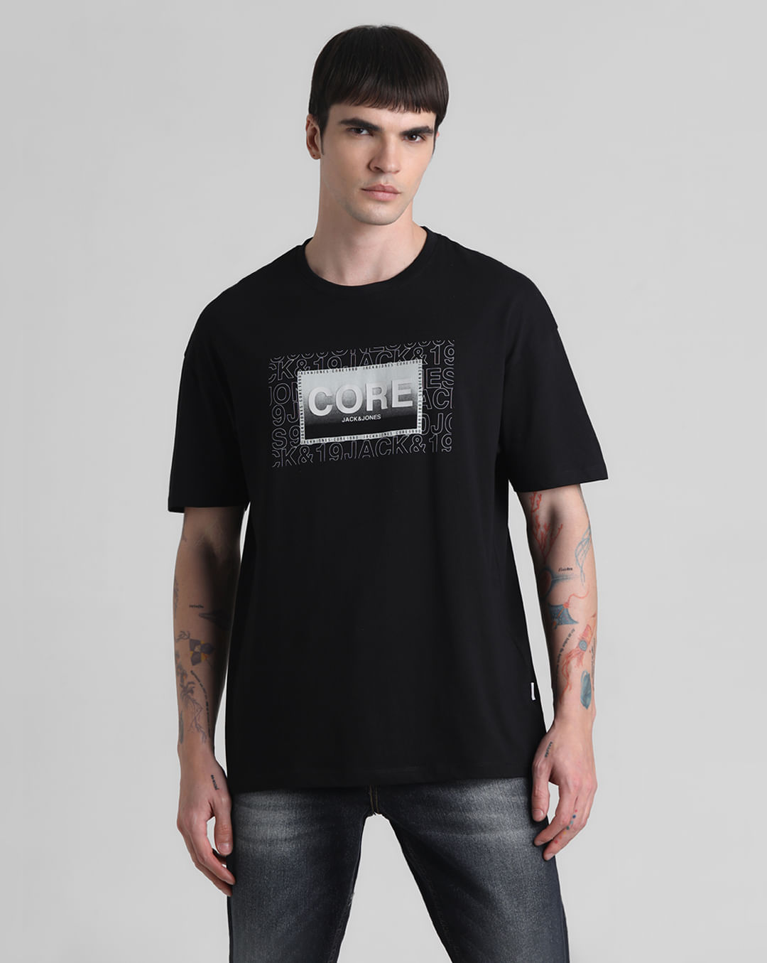 Buy Black Graphic Print Full Sleeves Shirt for Men