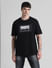 Black Logo Print Oversized T-shirt_413156+2