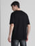 Black Logo Print Oversized T-shirt_413156+4