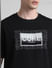 Black Logo Print Oversized T-shirt_413156+5