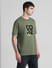 Green Printed Oversized Crew Neck T-shirt_413159+3