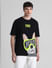 Black Doggo Print Oversized T-shirt_413161+2