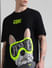 Black Doggo Print Oversized T-shirt_413161+5