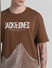 Brown Printed Oversized Crew Neck T-shirt_413162+5