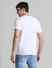 White Logo Print Crew Neck T-shirt_413163+4