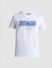 White Logo Print Crew Neck T-shirt_413163+7